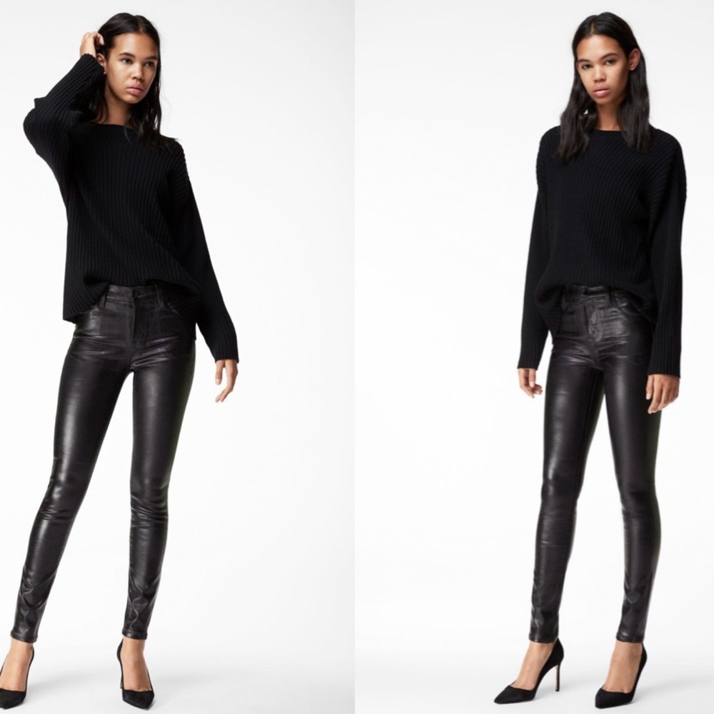 J Brand Maria High Rise Skinny Jeans in Galactic Black size 29